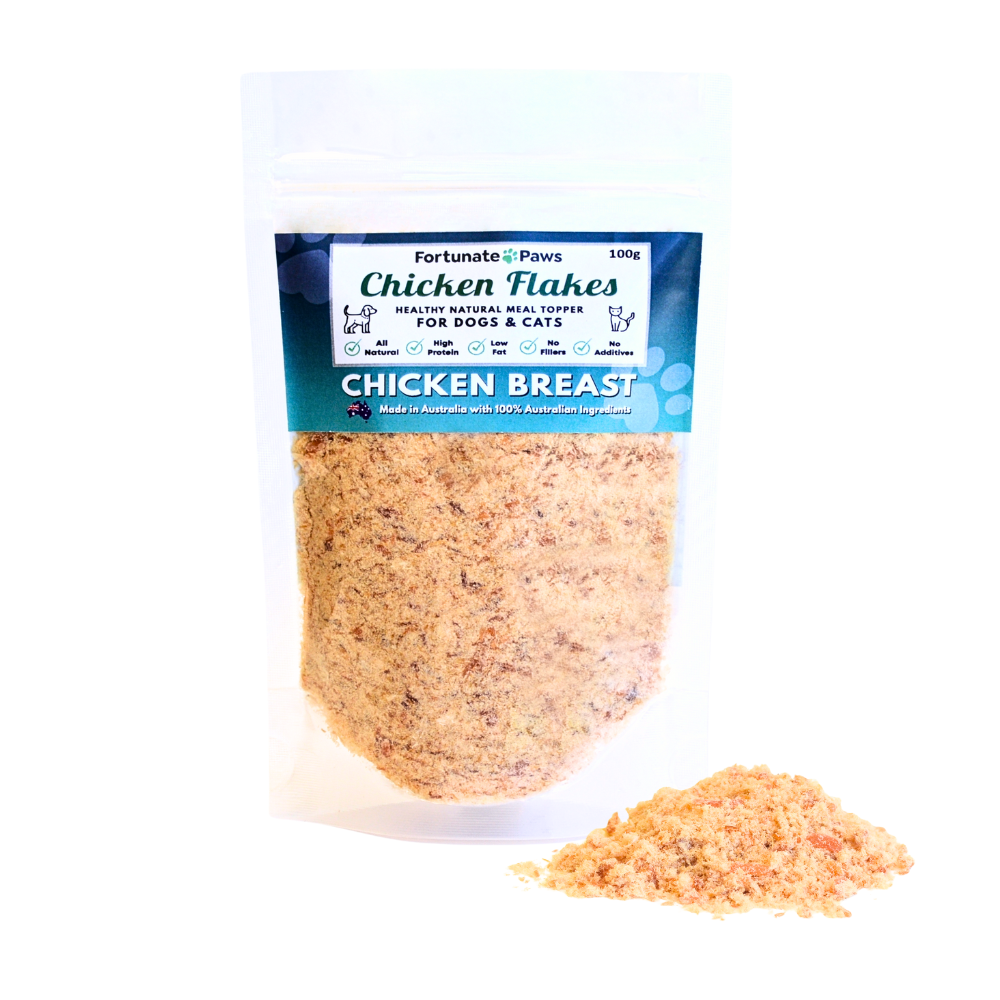 Chicken Flakes 100g or 250g | Healthy Meal Topper for Dogs & Cats
