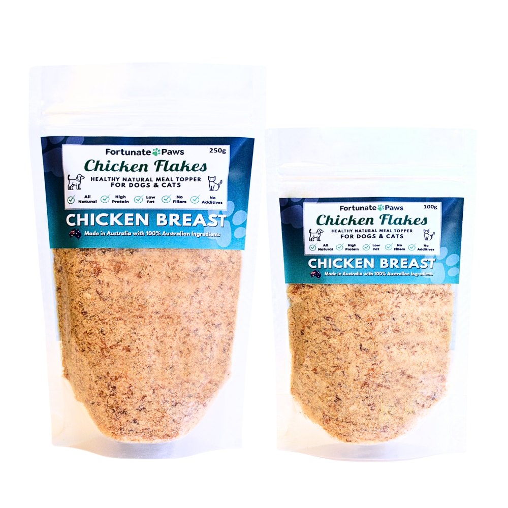 Chicken Flakes 100g or 250g | Healthy Meal Topper for Dogs & Cats