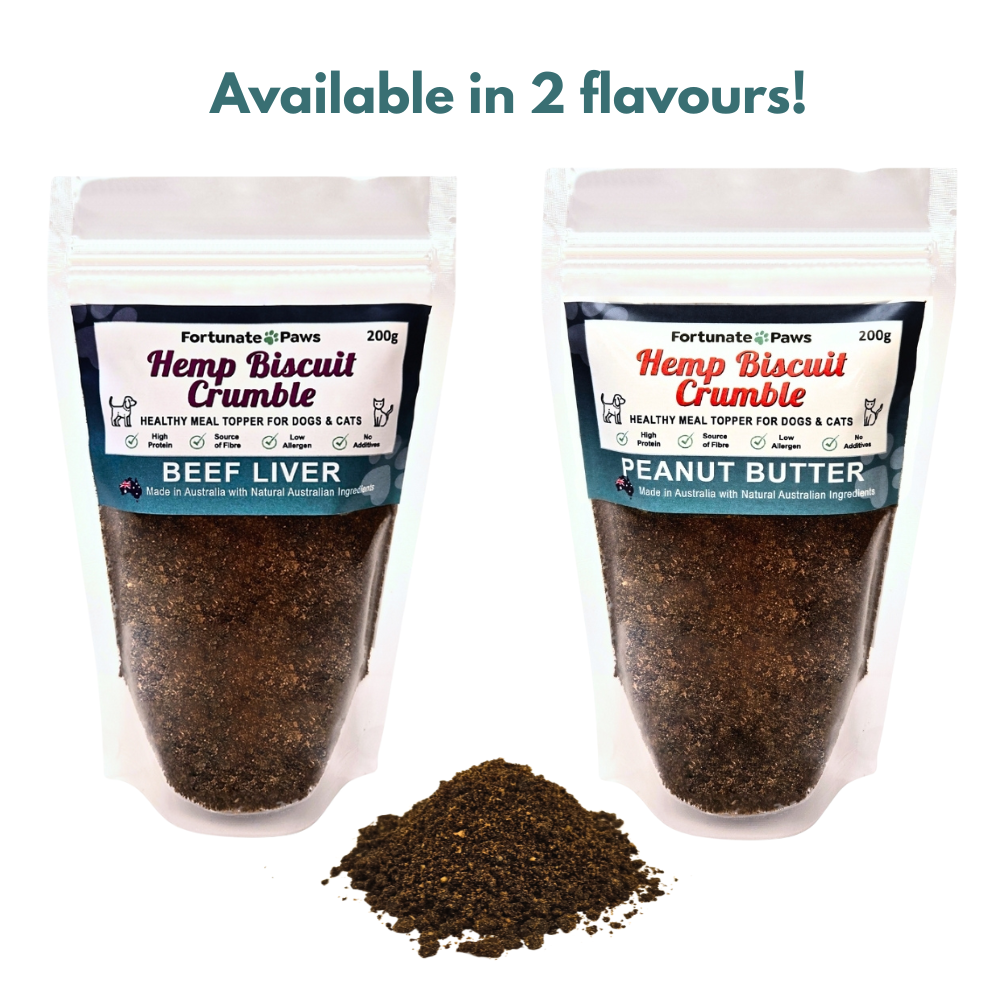 Beef Liver Hemp Biscuit Crumble | Meal Topper for Dogs & Cats 200g