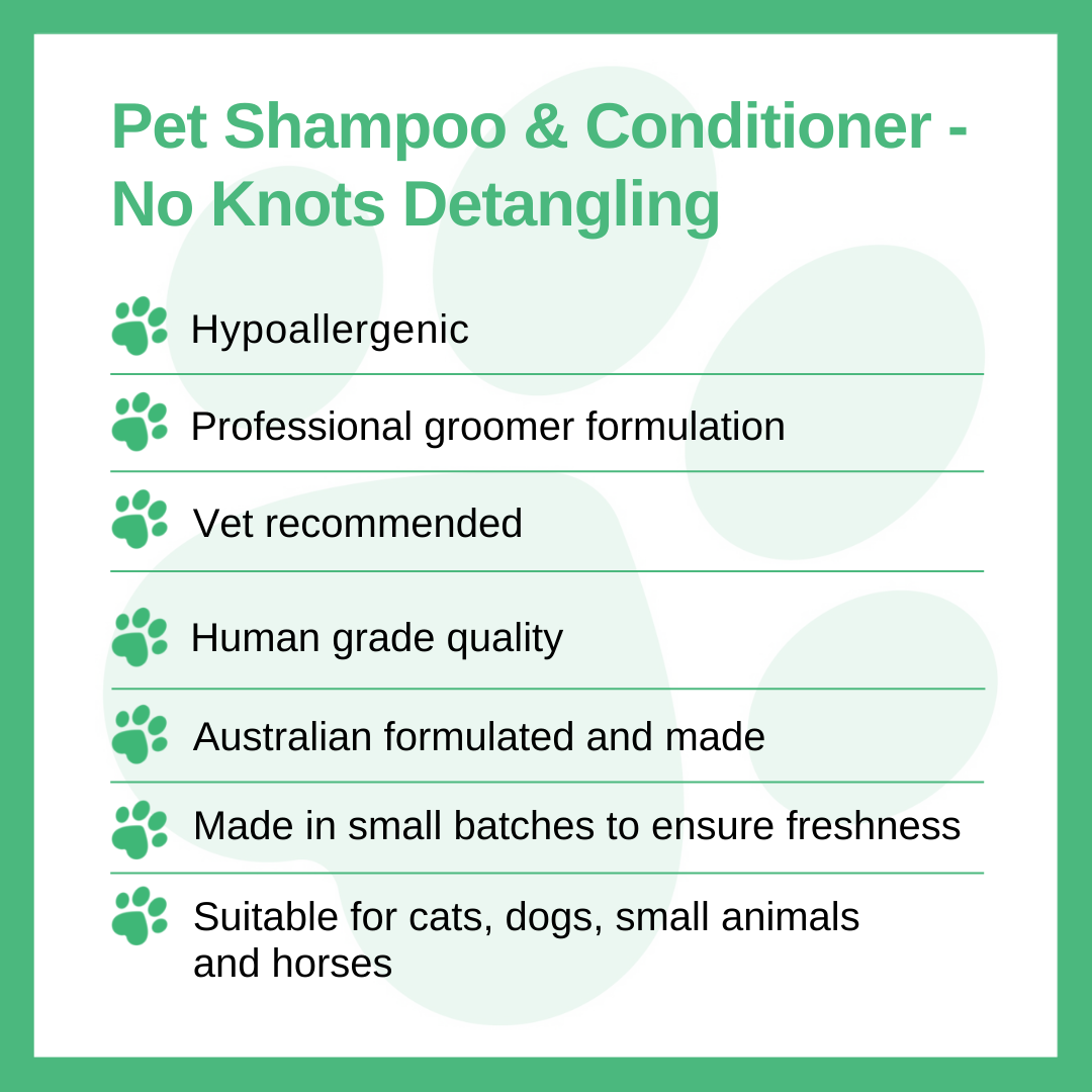 Pet Shampoo, Conditioner & Spray | No Knots Detangling Bundle