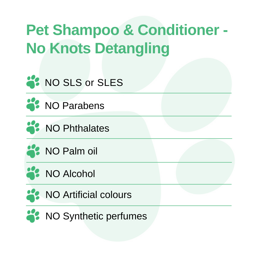 Pet Shampoo & Conditioner Pack | No Knots Detangling 250ml or 500ml