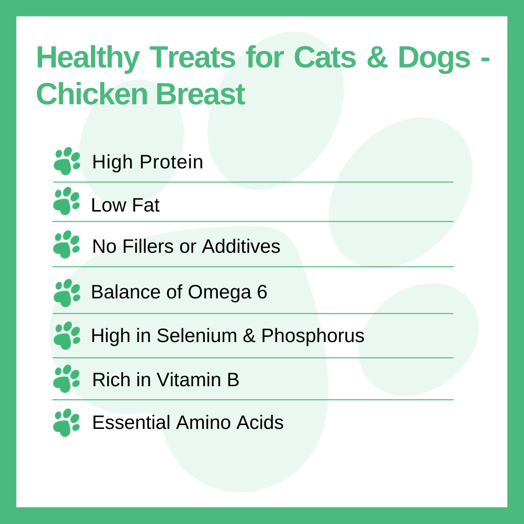 Chicken Breast 100g or 250g | Healthy Jerky Treats for Dogs & Cats