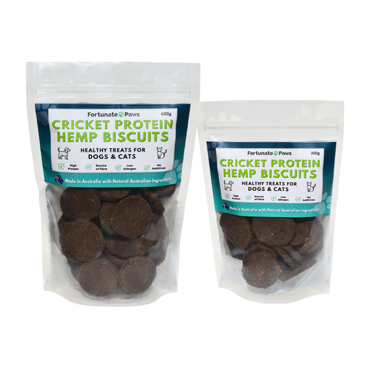 300g and 600g Cricket Protein Hemp Biscuits