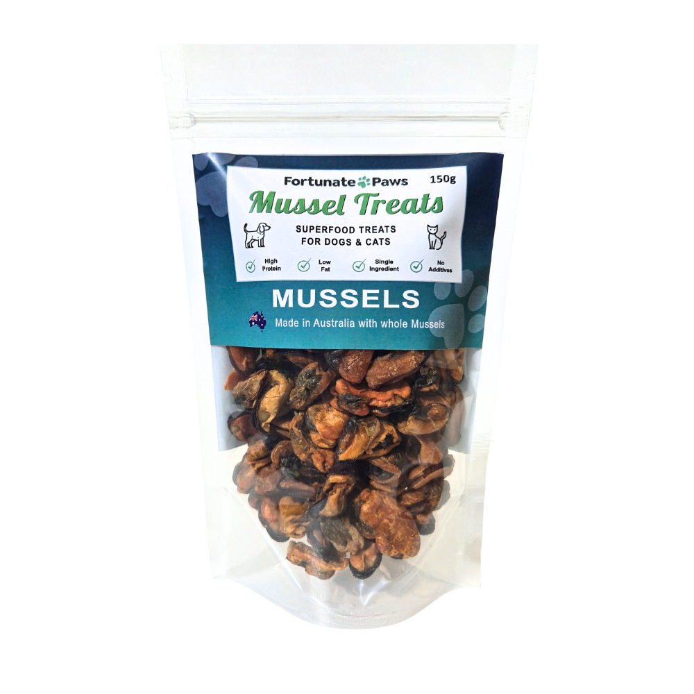 Whole Mussel Superfood Treats for Dogs and Cats 150g