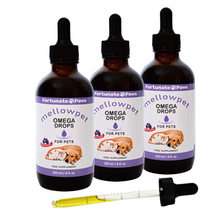 Load image into Gallery viewer, MellowPet Omega Drops 120ml - 3 Pack | FortunatePaws
