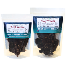 Load image into Gallery viewer, Beef with Hemp 100g or 250g | Healthy Jerky Treats for Dogs &amp; Cats
