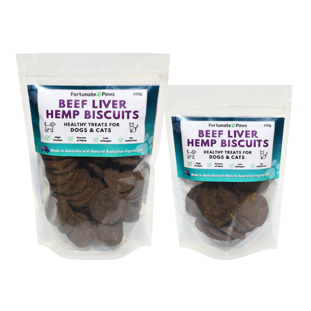 300g and 600g Beef Liver Hemp Biscuits
