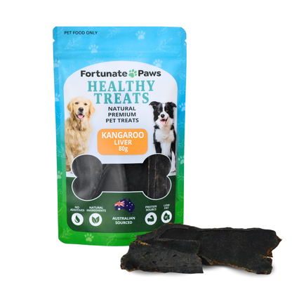 Kangaroo Liver 80g | Healthy Jerky Treats for Dogs & Cats