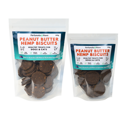 Peanut butter hemp biscuits 600g and 300g