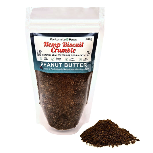 Peanut Butter Hemp Biscuit Crumble | Meal Topper for Dogs & Cats 200g