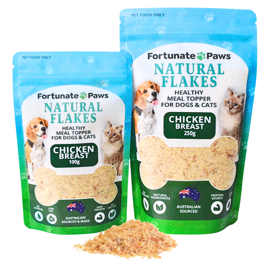 Chicken Flakes 100g or 250g | Healthy Meal Topper for Dogs & Cats