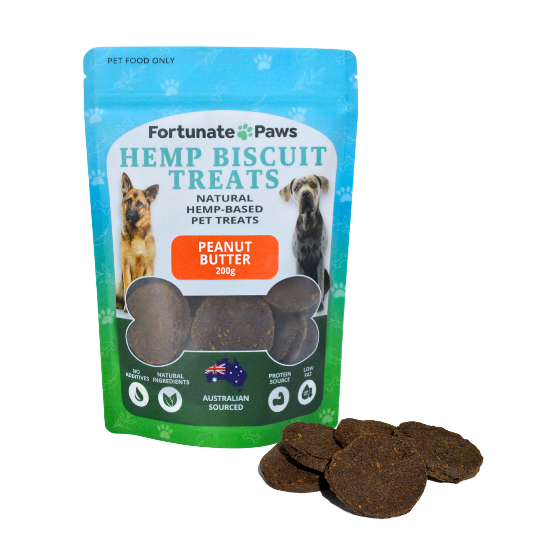 Hemp Biscuits Treats for Dogs & Cats 200g or 400g | Peanut Butter