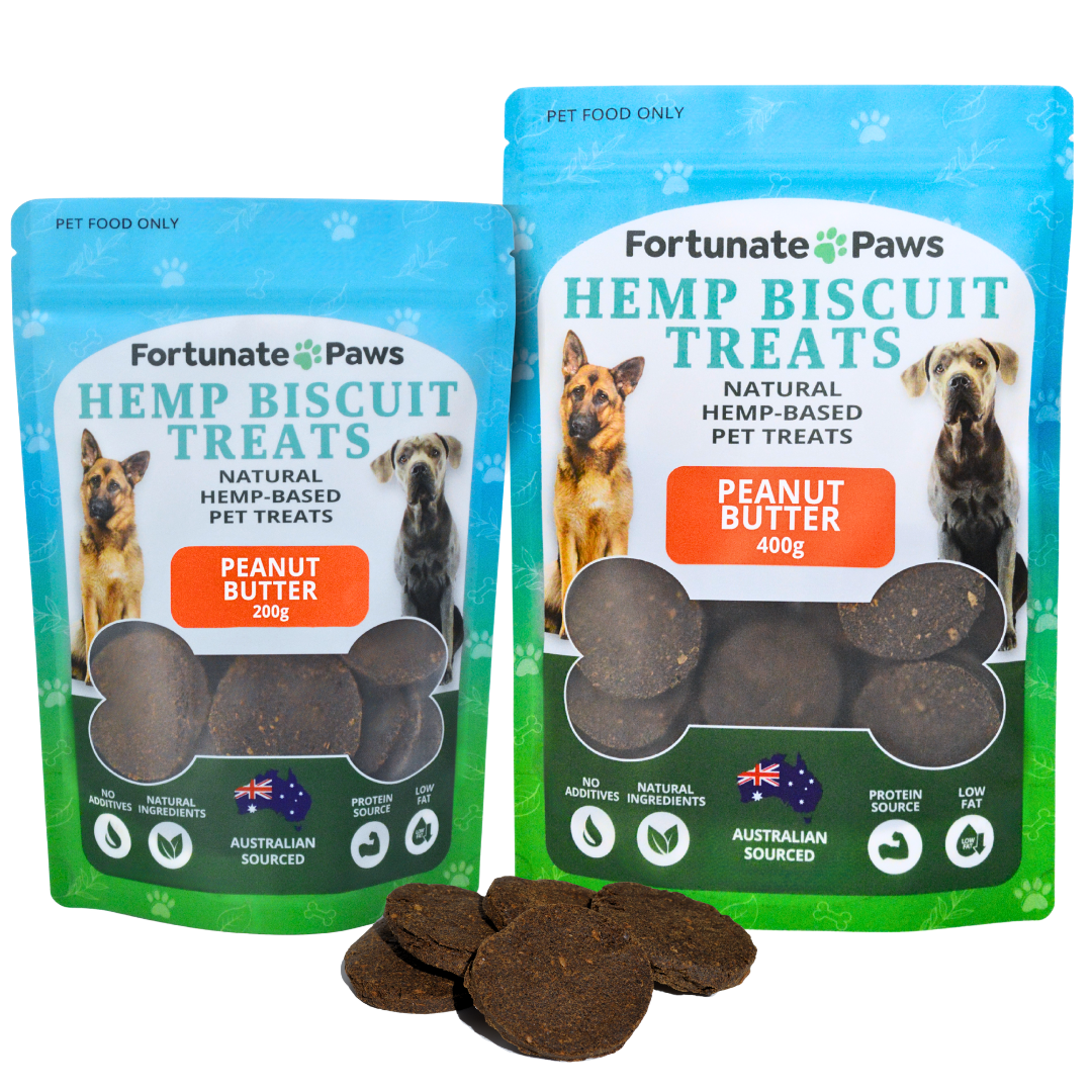 Hemp Biscuits Treats for Dogs & Cats 200g or 400g | Peanut Butter