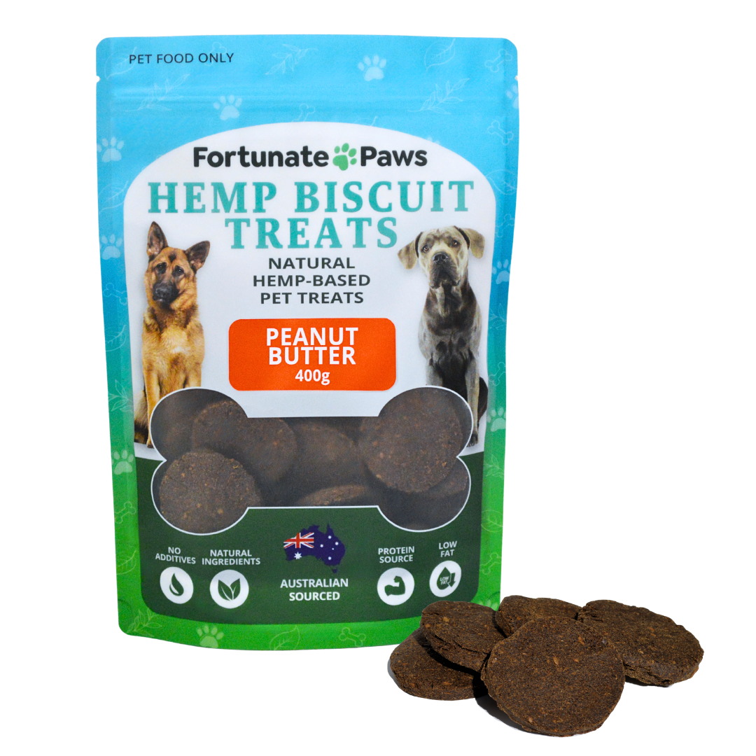 Hemp Biscuits Treats for Dogs & Cats 200g or 400g | Peanut Butter