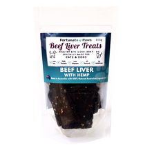 Load image into Gallery viewer, Beef Liver with Hemp 100g or 250g | Healthy Jerky Treats for Dogs &amp; Cats
