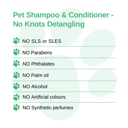 Pet Conditioner | No Knots Detangling 250ml or 500ml